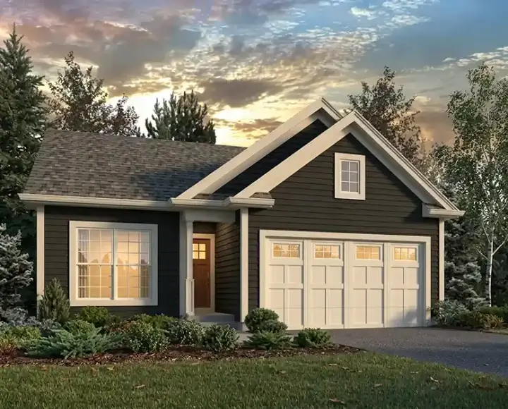 Traditional house plans 77-443 - front exterior, 1,433 sq ft, 2 bed, 2 bath house plans | Monster House Plans