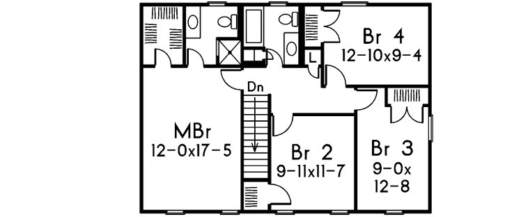 Upper/Second Floor Plan: 77-447
