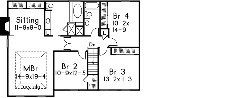 Upper/Second Floor Plan: 77-448