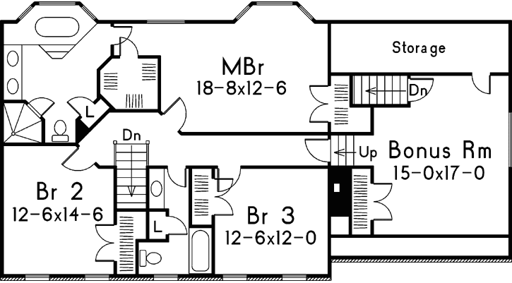 Upper/Second Floor Plan: 77-450