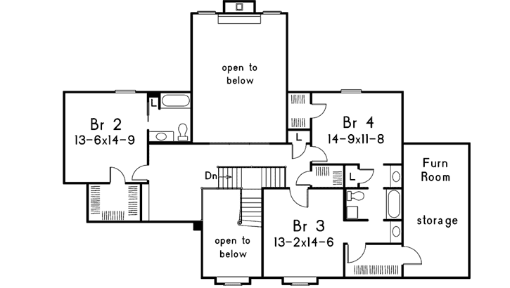 Upper/Second Floor Plan: 77-452
