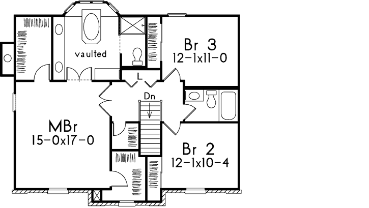 Upper/Second Floor Plan: 77-453