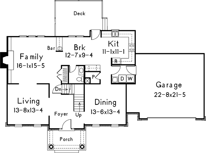 Main Floor Plan: 77-456