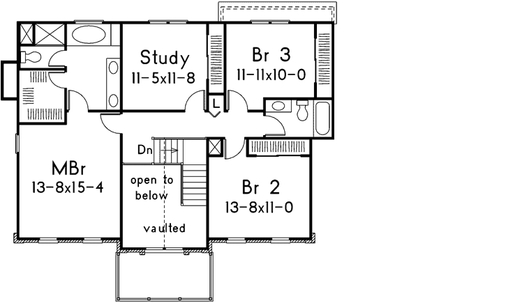Upper/Second Floor Plan: 77-456