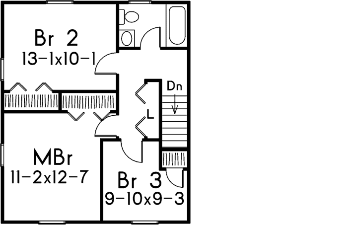Upper/Second Floor Plan: 77-457