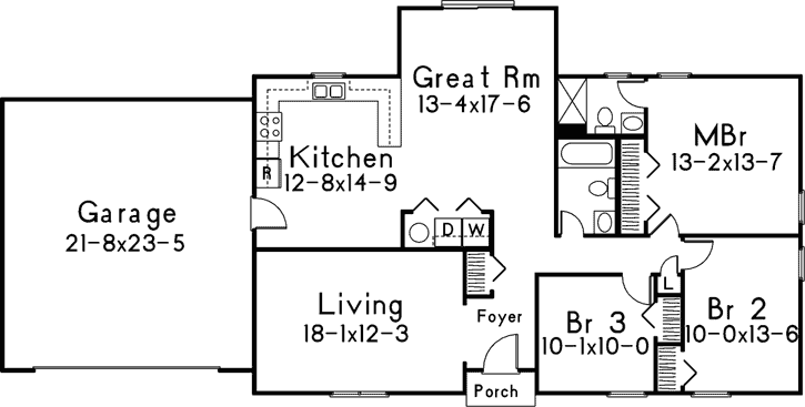 Main Floor Plan: 77-458