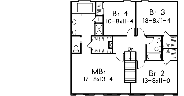 Upper/Second Floor Plan: 77-462