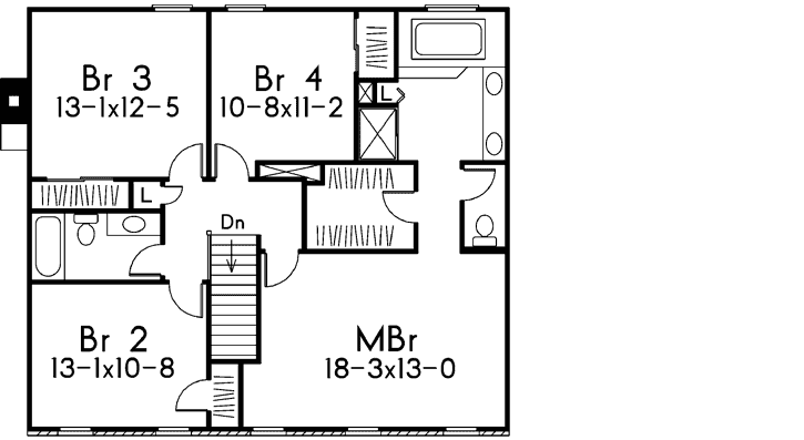 Upper/Second Floor Plan: 77-463