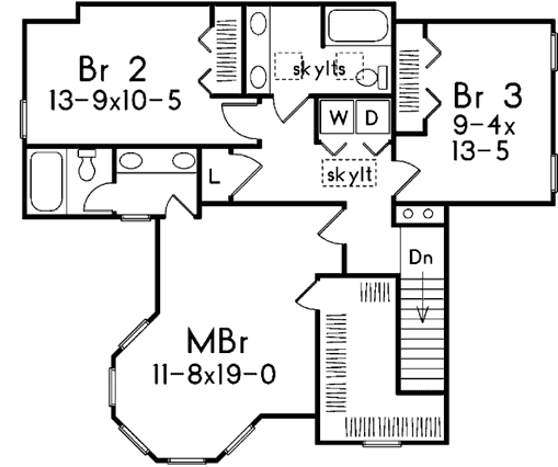 Upper/Second Floor Plan: 77-485