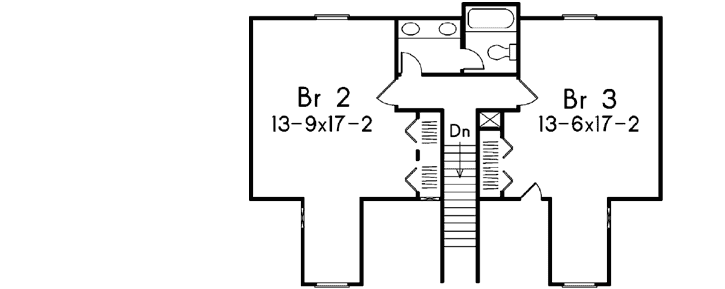 Upper/Second Floor Plan: 77-487