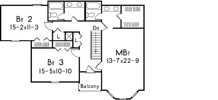 Upper/Second Floor Plan: 77-488