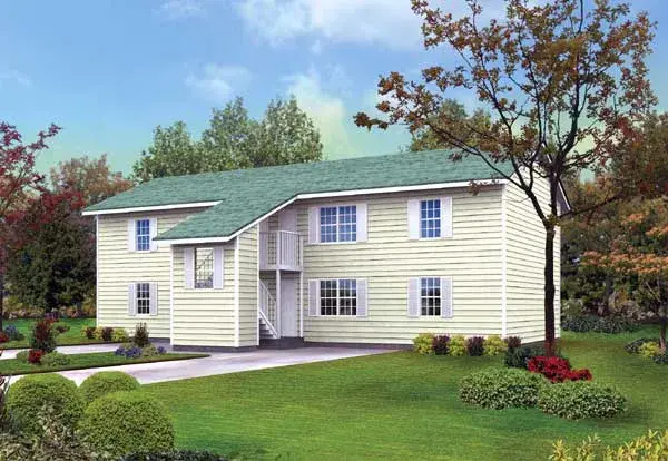 Traditional house plans 77-503 - front exterior, 3,360 sq ft, 8 bed, 4 bath house plans | Monster House Plans