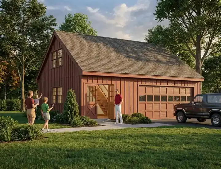 Ranch house plans 77-508 - front exterior, 768 sq ft, 0 bed, 0 bath house plans | Monster House Plans