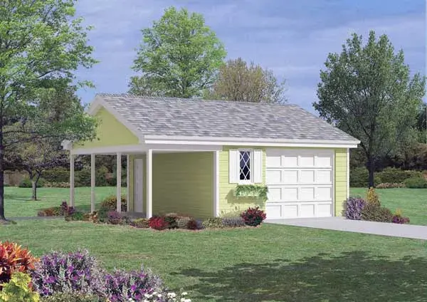 Country house plans 77-516 - front exterior, 528 sq ft, 0 bed, 0 bath house plans | Monster House Plans