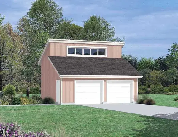 Contemporary house plans 77-521 - front exterior, 624 sq ft, 0 bed, 0 bath house plans | Monster House Plans