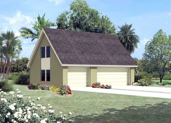 Contemporary house plans 77-532 - front exterior, 768 sq ft, 0 bed, 0 bath house plans | Monster House Plans