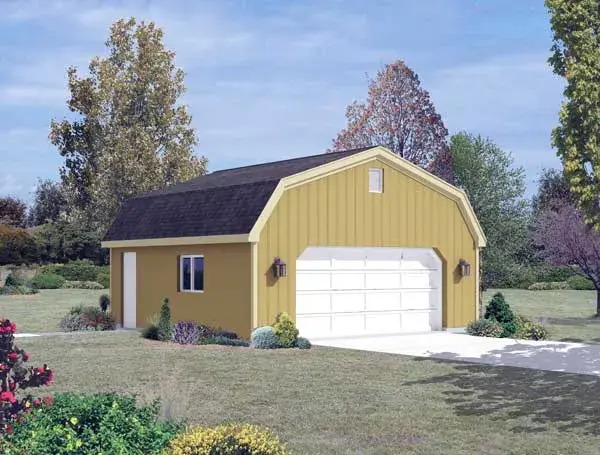 Country house plans 77-537 - front exterior, 576 sq ft, 0 bed, 0 bath house plans | Monster House Plans