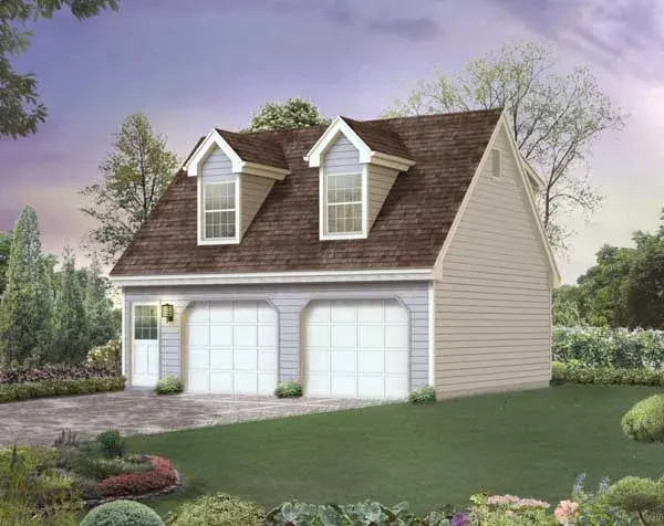 Cape Cod house plans 77-559 - front exterior, 566 sq ft, 0 bed, 1 bath house plans | Monster House Plans