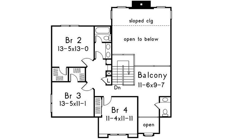 Upper/Second Floor Plan: 77-567