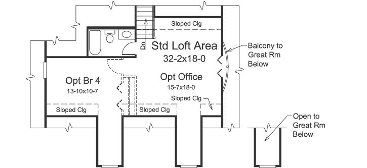 Upper/Second Floor Plan: 77-570