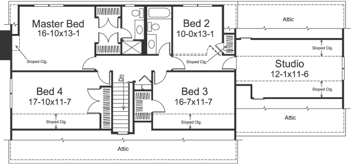 Upper/Second Floor Plan: 77-571