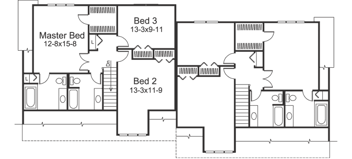 Upper/Second Floor Plan: 77-588