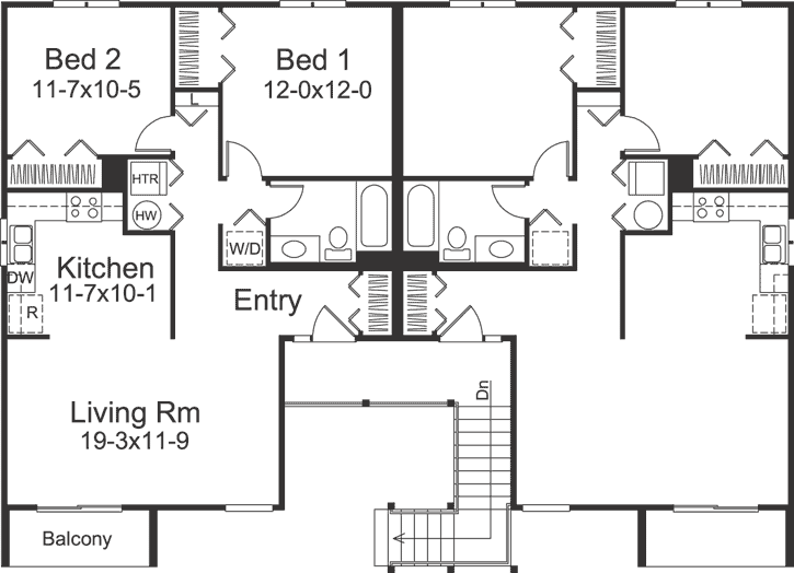 Upper/Second Floor Plan: 77-590