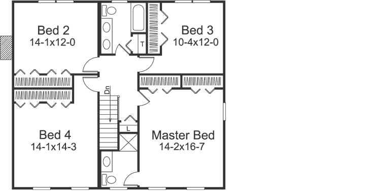 Upper/Second Floor Plan: 77-591