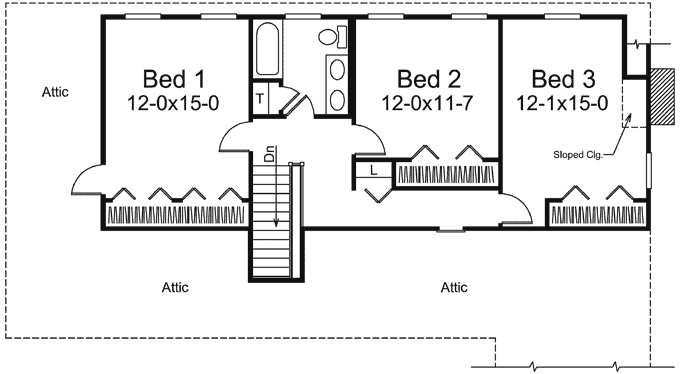 Upper/Second Floor Plan: 77-592