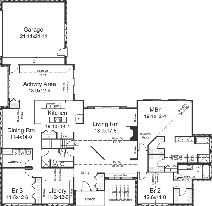 Main Floor Plan: 77-600