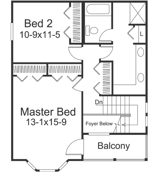 Upper/Second Floor Plan: 77-605