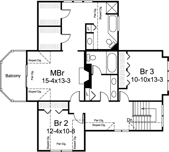 Upper/Second Floor Plan: 77-606