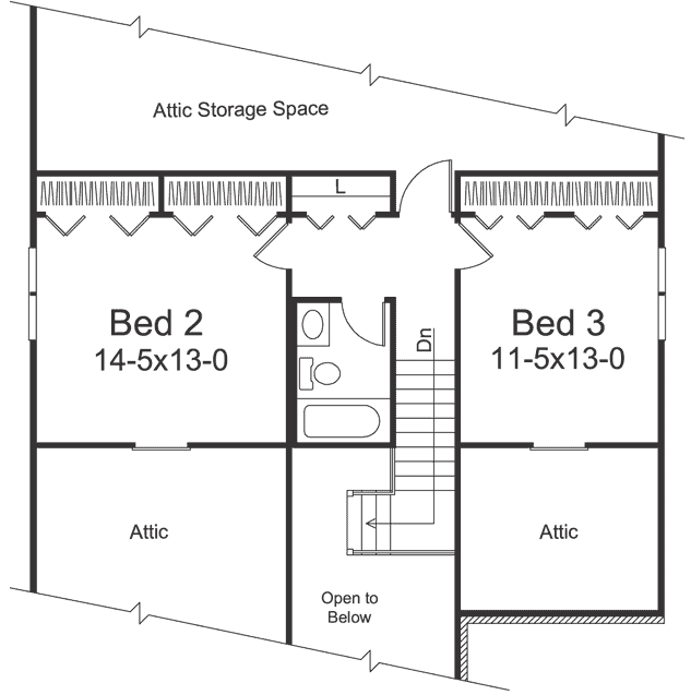 Upper/Second Floor Plan: 77-607