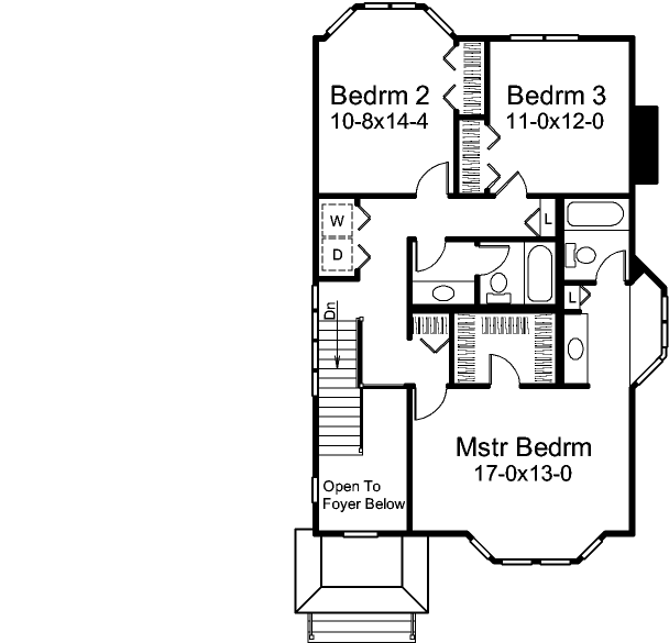 Upper/Second Floor Plan: 77-609