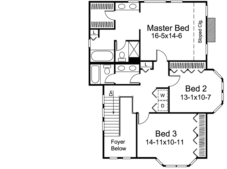 Upper/Second Floor Plan: 77-610