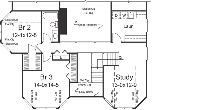 Upper/Second Floor Plan: 77-612