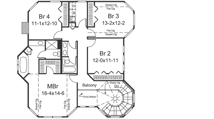 Upper/Second Floor Plan: 77-614