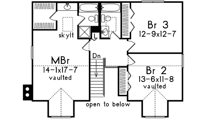 Upper/Second Floor Plan: 77-615