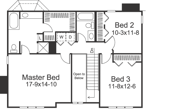 Upper/Second Floor Plan: 77-622