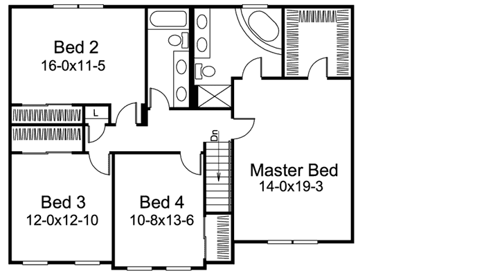 Upper/Second Floor Plan:77-628