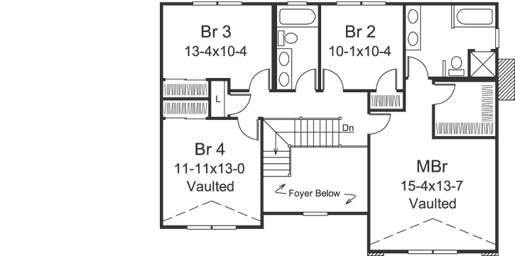 Upper/Second Floor Plan: 77-629