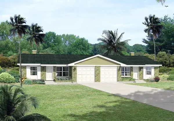 Traditional house plans 77-631 - front exterior, 2,010 sq ft, 4 bed, 2 bath house plans | Monster House Plans