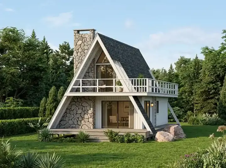 Contemporary house plans 77-646 - front exterior, 1,272 sq ft, 3 bed, 1 bath house plans | Monster House Plans