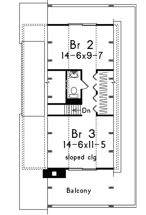 Upper/Second Floor Plan: 77-646