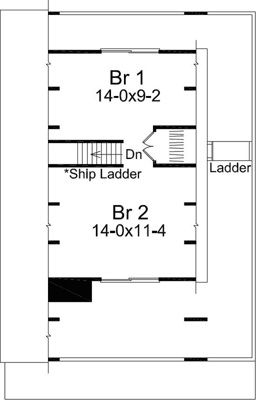 Upper/Second Floor Plan: 77-667
