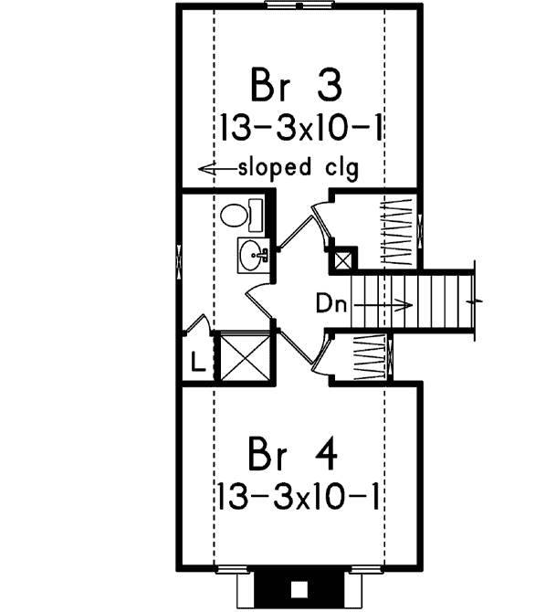Upper/Second Floor Plan: 77-668