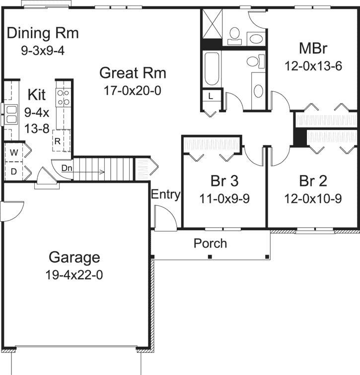 Main Floor Plan: 77-671