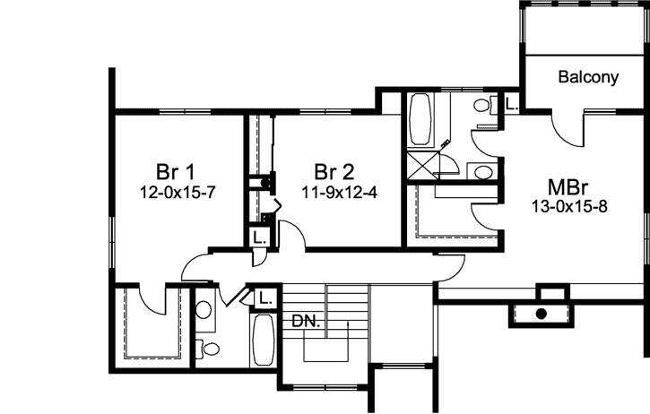 Upper/Second Floor Plan: 77-687