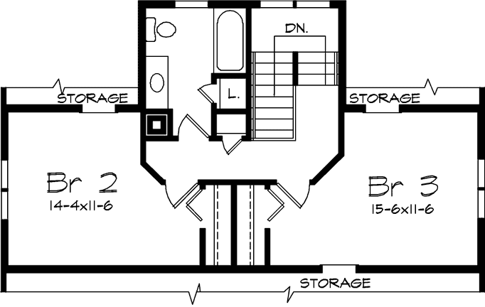 Upper/Second Floor Plan: 77-690