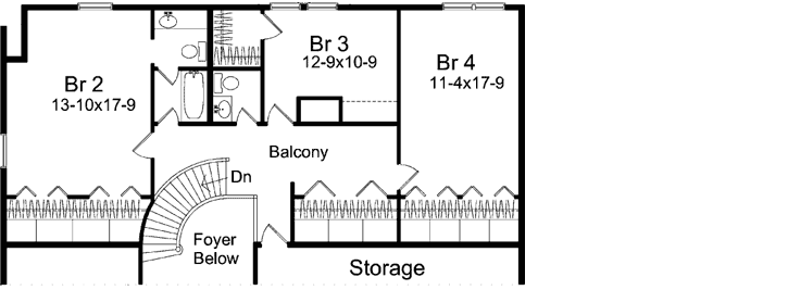 Upper/Second Floor Plan: 77-693